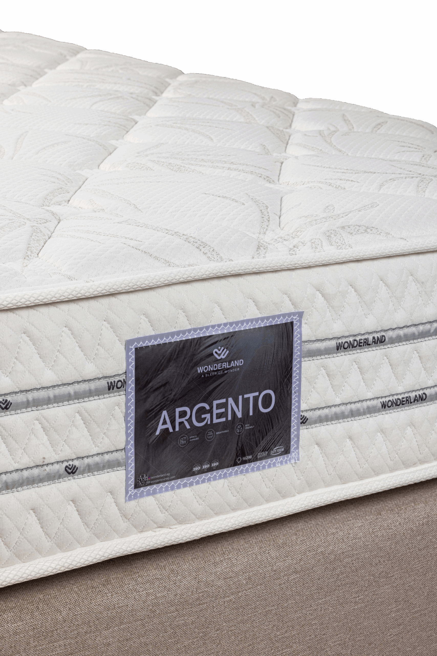 _MGL0763 مرتبة أرجانتو سوست متصلة ارتفاع 27 سم بطبقة قطن | mattress دعم متوازن وراحة مثالية - Image 1